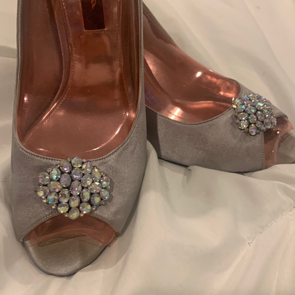 Nina Fiery Royal Silver Heels